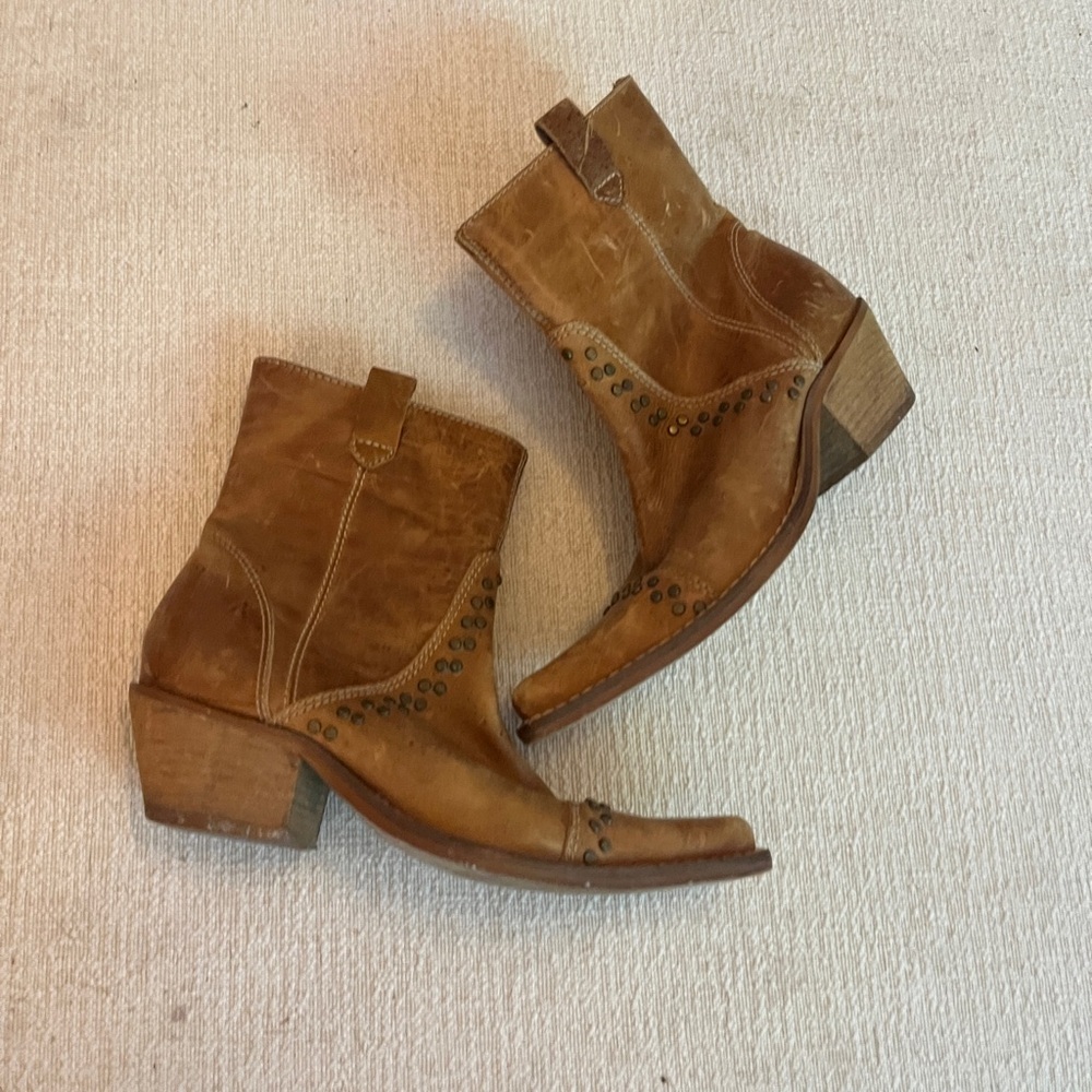 Western Penny Loves Kenny “Studly Do Right” Women’s Ankle Zip Boots Size 6M USA - Picture 3 of 6